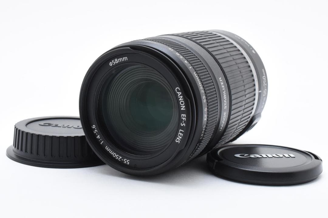 ★極美品 CANONキャノンズームレンズ EFS 55-250 4-5.6 IS Canon EF-S 55-250mm f/4-5.6 IS STM Telephoto Zoom Lens with