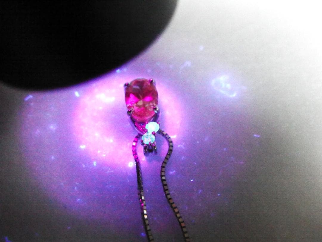 カロママさま専用：ドラゴンガーネット 0.5ct + ダイヤモンド ペンダント