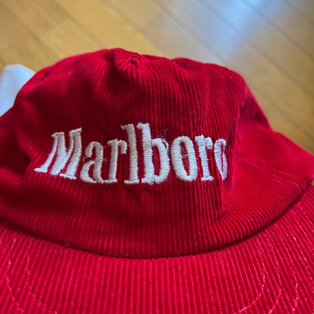 90s Marlboro 企業系ビンテージキャップ 帽子 赤 レッド マルボロ