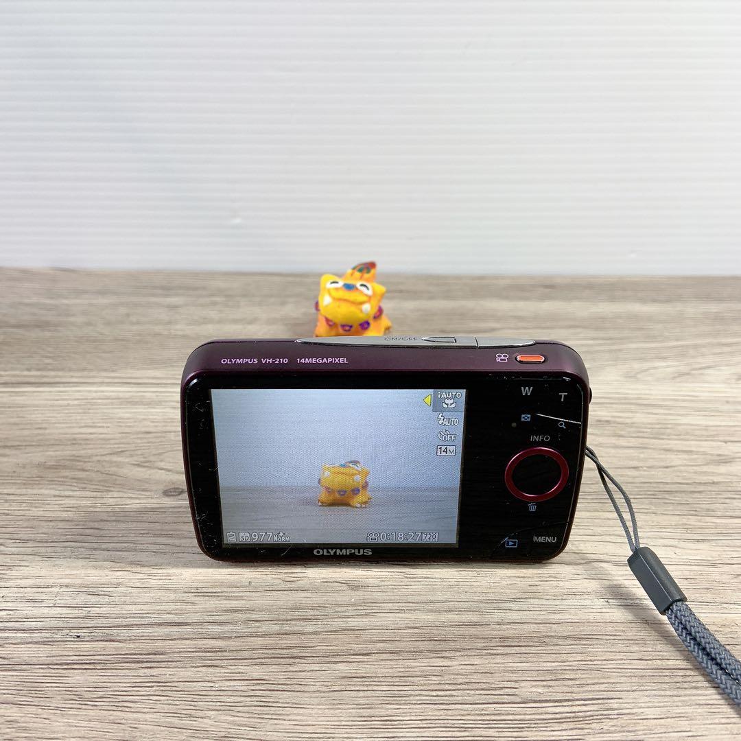 OLYMPUS VH-210 パープル 14MP 5倍ズーム デジカメ - メルカリ