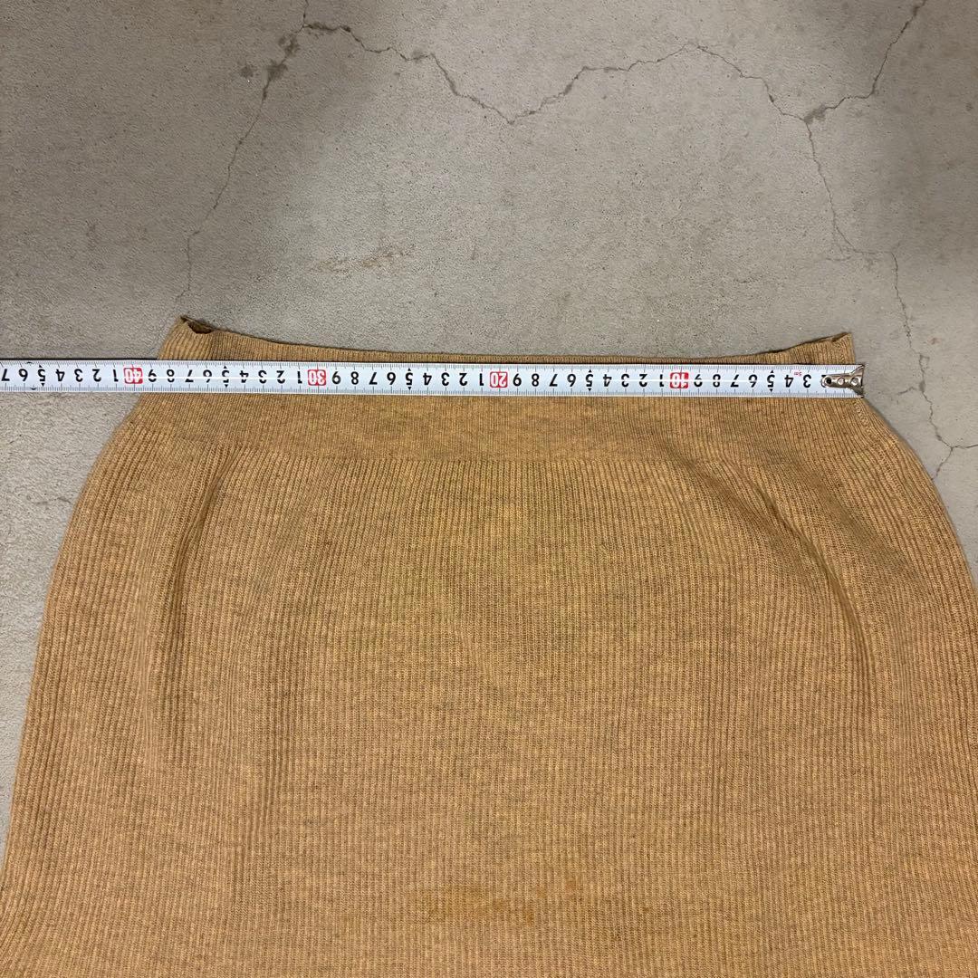 80sイタリア製 PETER BROWNピュアカシミア100%リブニットベージュ