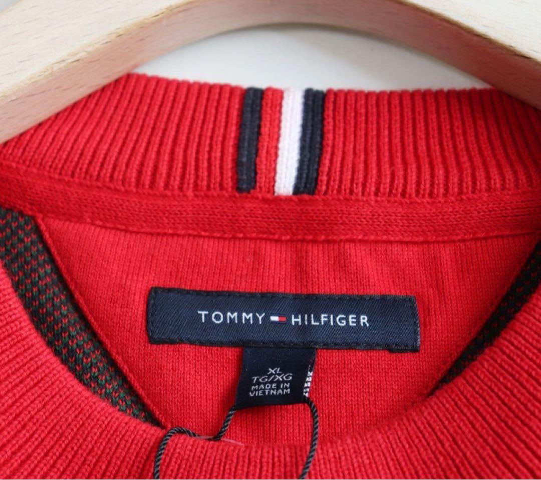 《トミーヒルフィガー》未使用 タータンチェック柄セーター ユニセックス XL