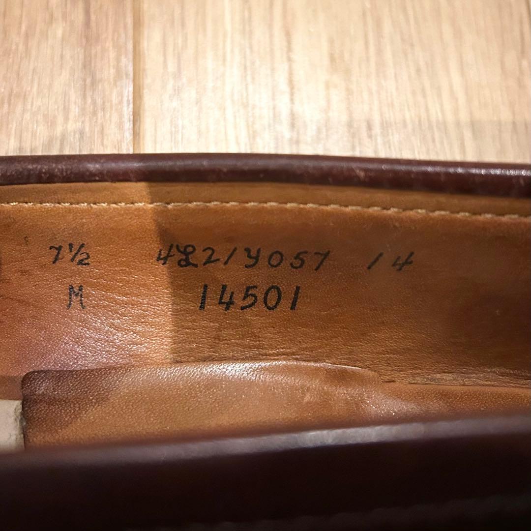 名作 Alden 14501 コードバン ローファー 7.5D 袋付き