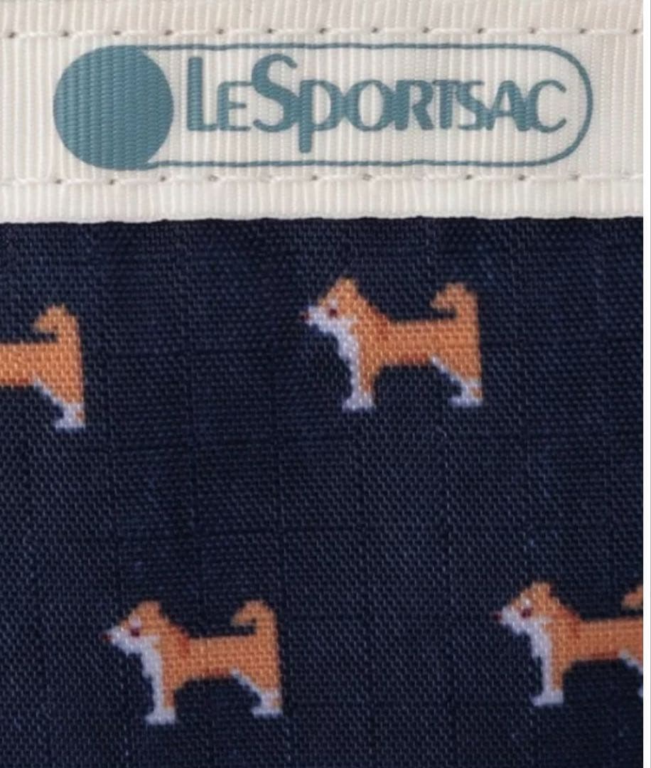 日本限定】レスポートサック BUCKET TOTEデニムシバピクセル 柴犬柄