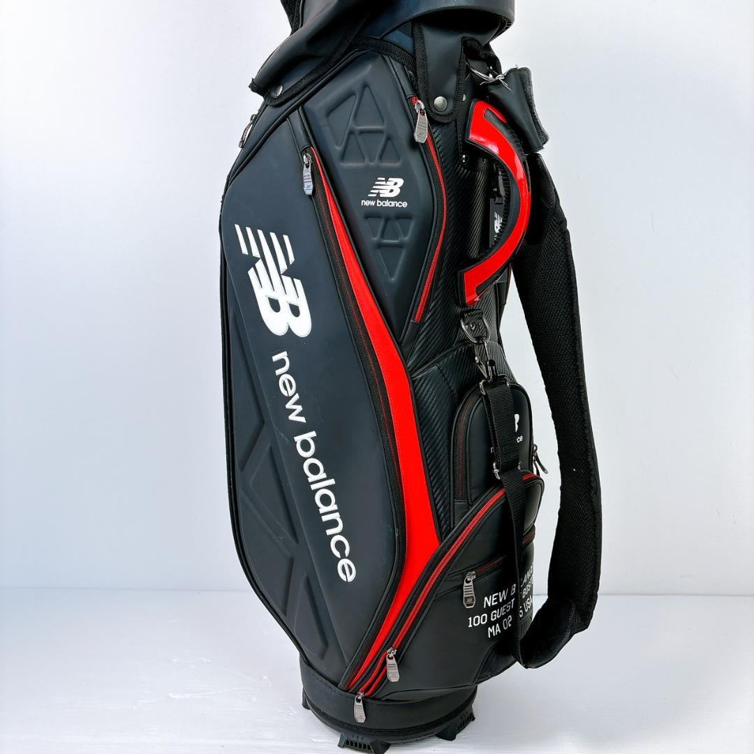 ニューバランス キャディバッグ ブラック 9型／new balance 黒 赤