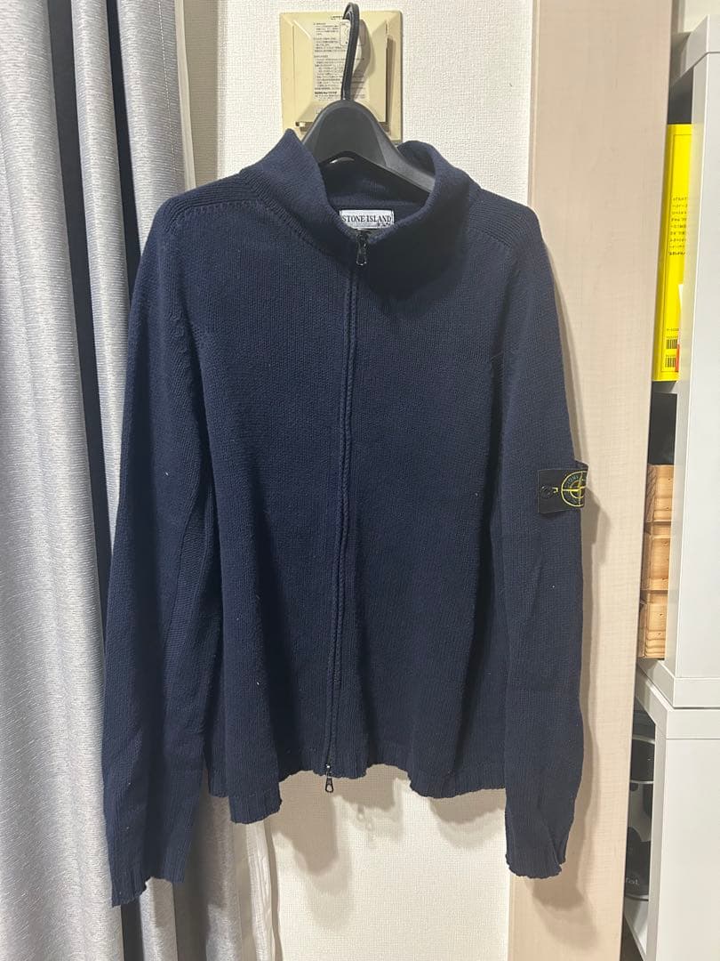STONE  ネイビー ジップアップ STONE ISLAND 2016SS HEAVY WEIGHT ZIP UP SWEAT SHIRT Sun faded navy