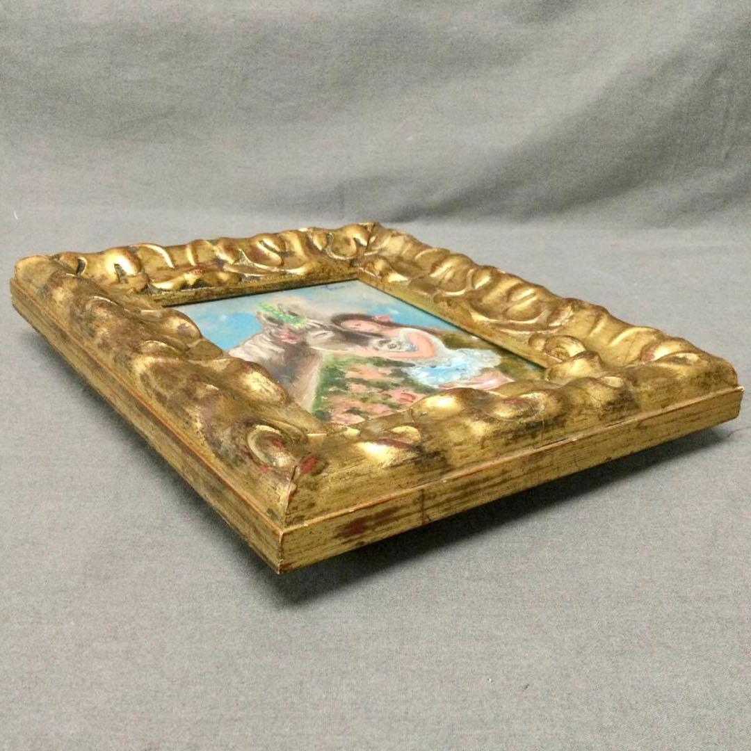 鴨居羊子 ！名作！油絵 『ロバのジョキート』絵画 1977年9月 個展 絵