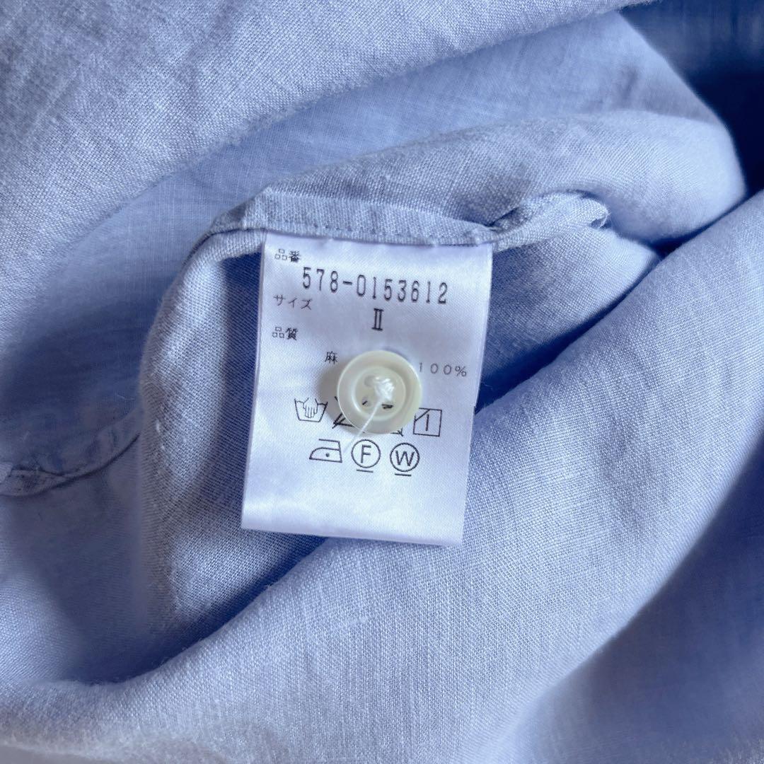 マーガレットハウエル 水色 SHIRTING LINEN SHIRTS 2 - メルカリ