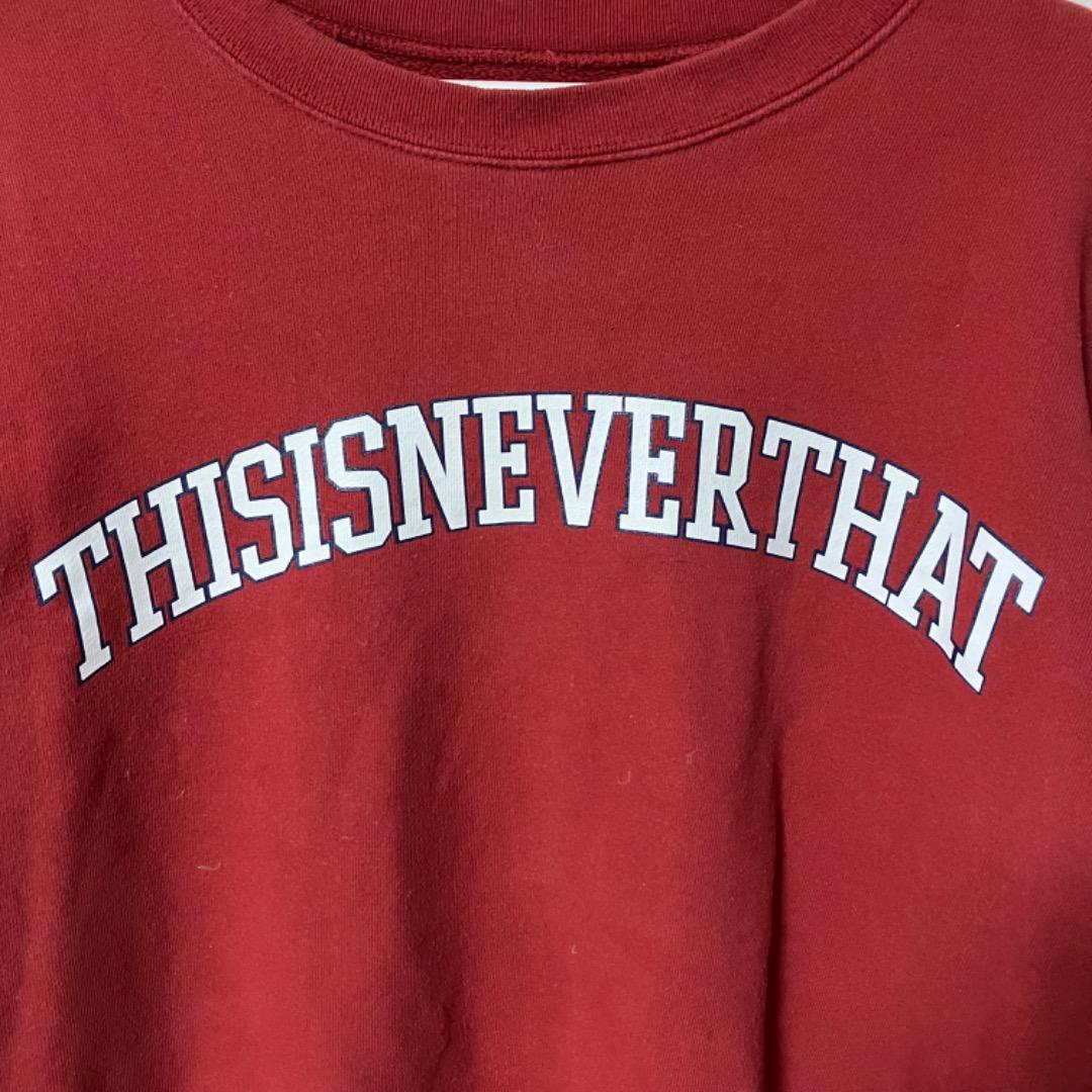 THISISNEVERTHAT ネバザ スウェット トレーナー XL レッド - メルカリ