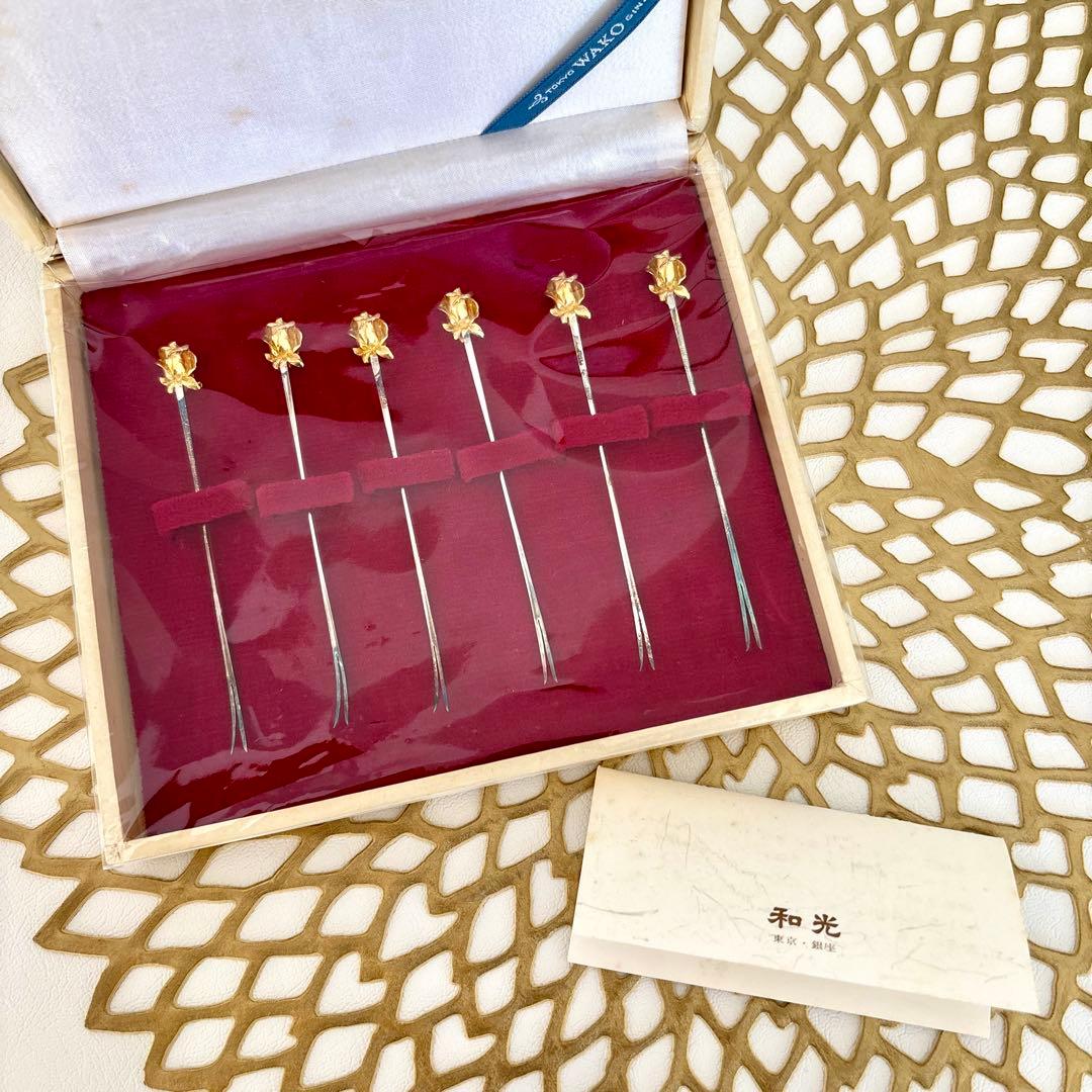 銀製 和光 WAKO GINZA シルバー フルーツピック 菓子切り 菓子楊枝 銀製 和光 WAKO GINZA シルバー フルーツピック 菓子切り 菓子楊枝