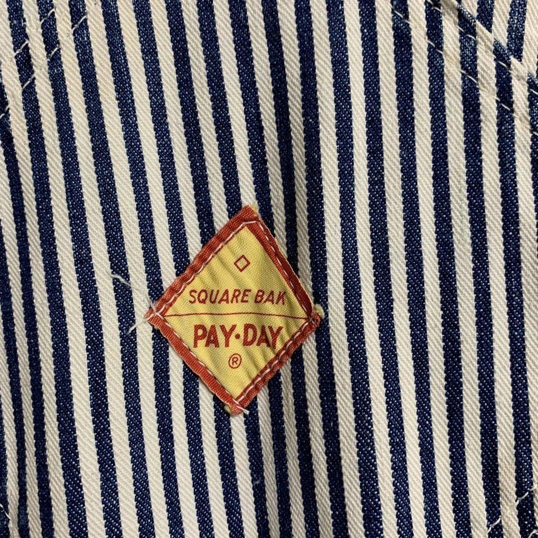 50s PENNEY'S PAY-DAY ヒッコリーダブルニー エプロン付き 50s