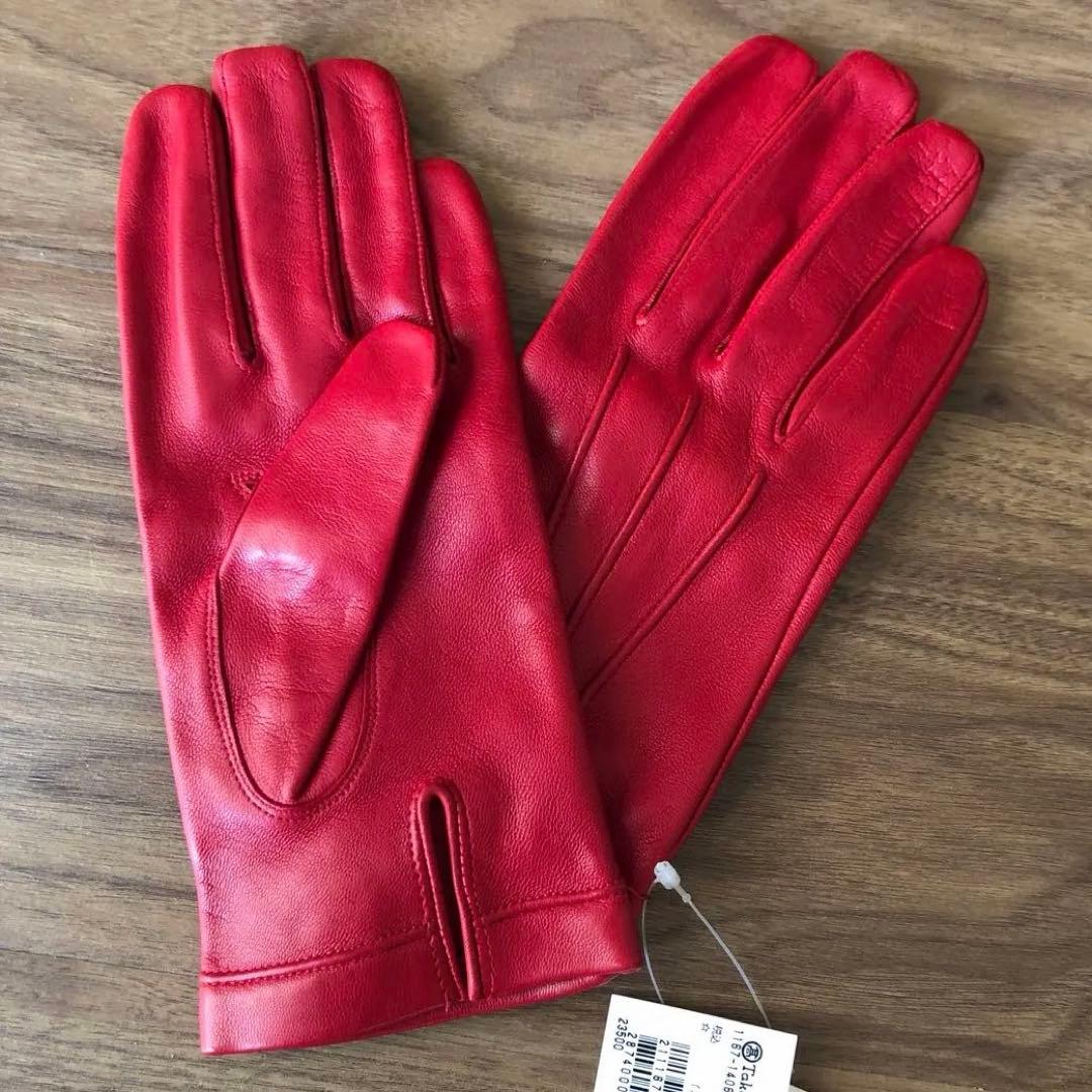 新品　セルモネータ　ヤギ革グローブ サイズ7 未使用 セルモネータ レザーグローブ ブラウン 革手袋 裏地無し サイズ