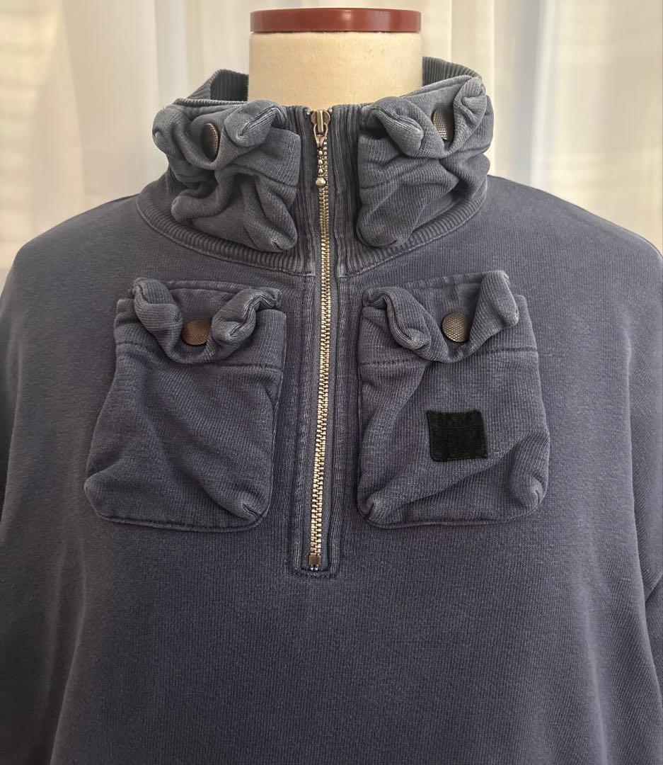 kapital 裏毛 ニッケル ハーフ ZIP スウェット ネイビー 2 - メルカリ