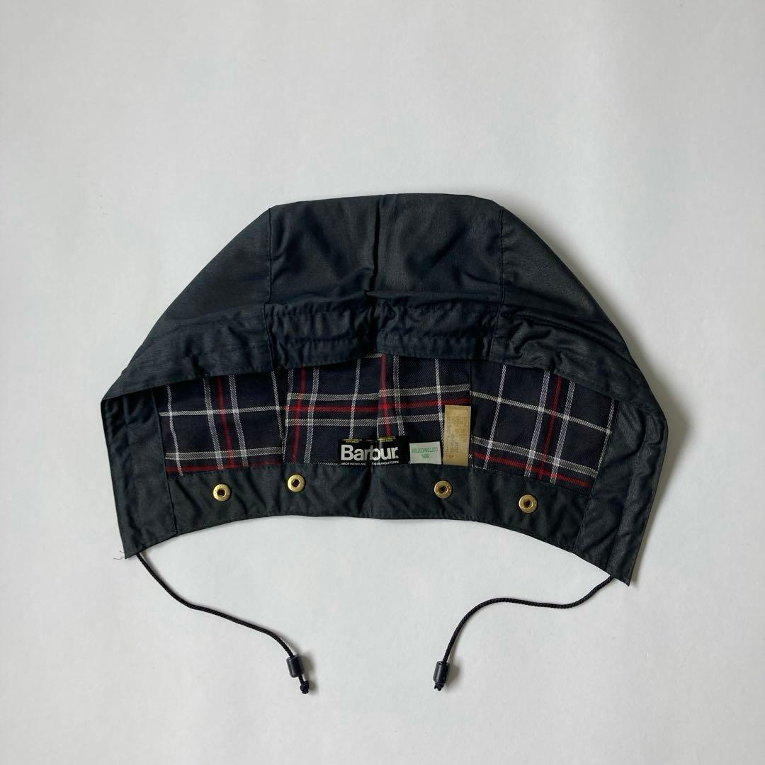 デッドストック 80s バブアー A106 ワックスドコットン フード ネイビー デッドストック 80s バブアー A106 ワックスドコットン フード ネイビー