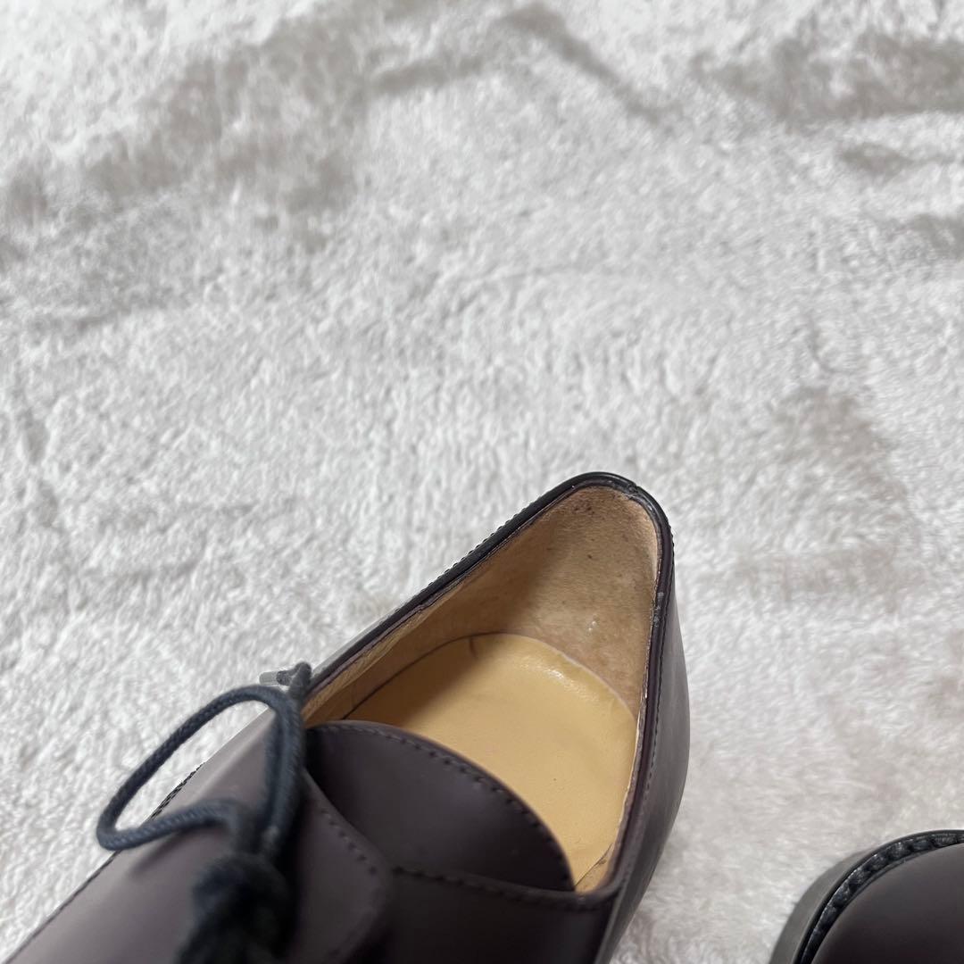 極美品 グッチ レザー スクエアトゥ レースアップ シューズ 革靴