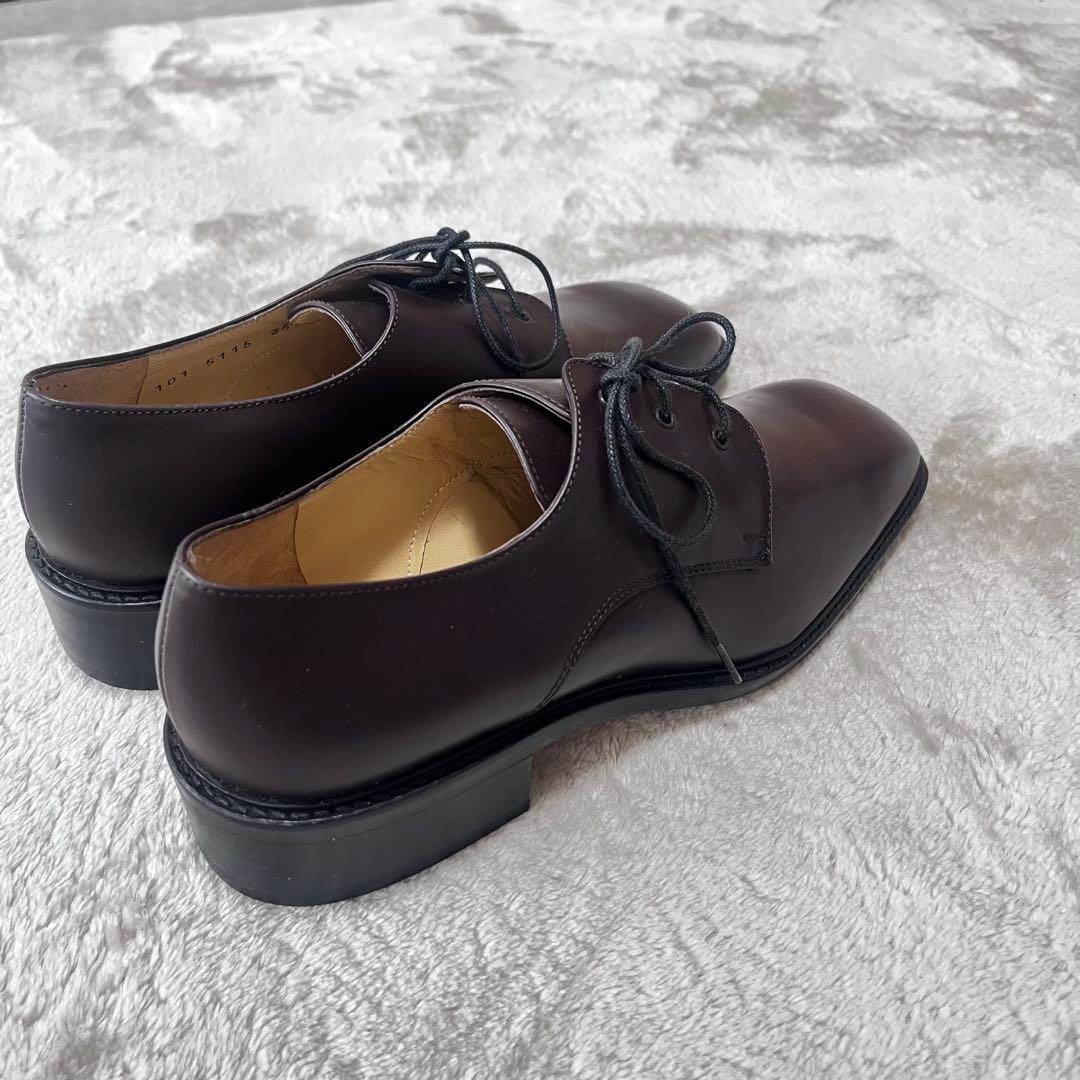 極美品 グッチ レザー スクエアトゥ レースアップ シューズ 革靴