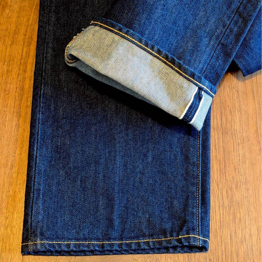 新品　定価26,400円　スビンコットン 13.5oz テーパードデニム　日本製