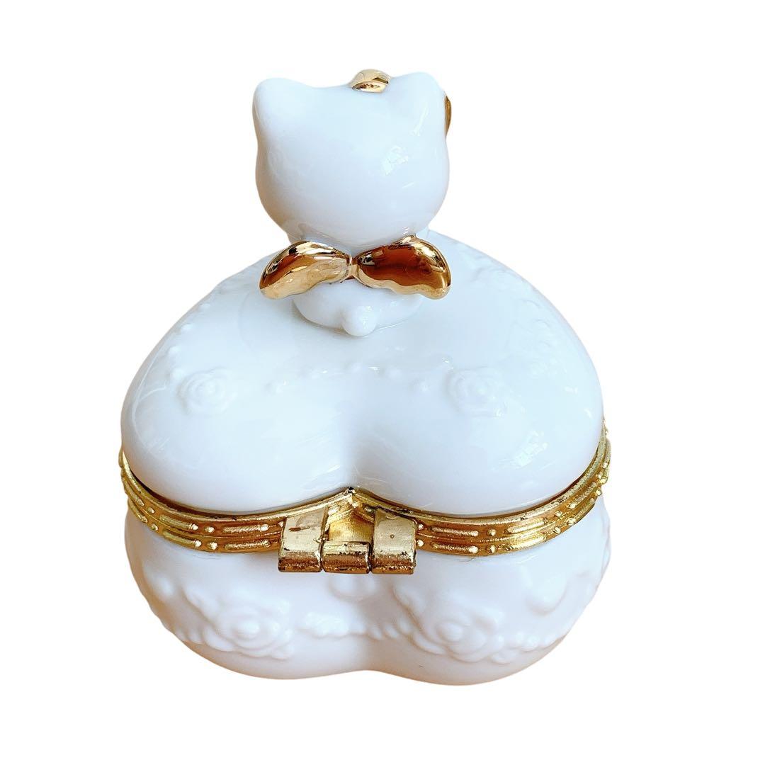 megcari 様専用】キティとミミィ エンジェル 陶器のアクセサリーケース