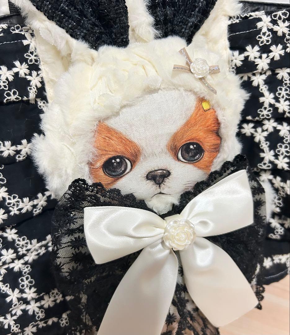 コヤンイサムチョン アンコちゃん 刺繍生地 フリルトートバッグ - メルカリ