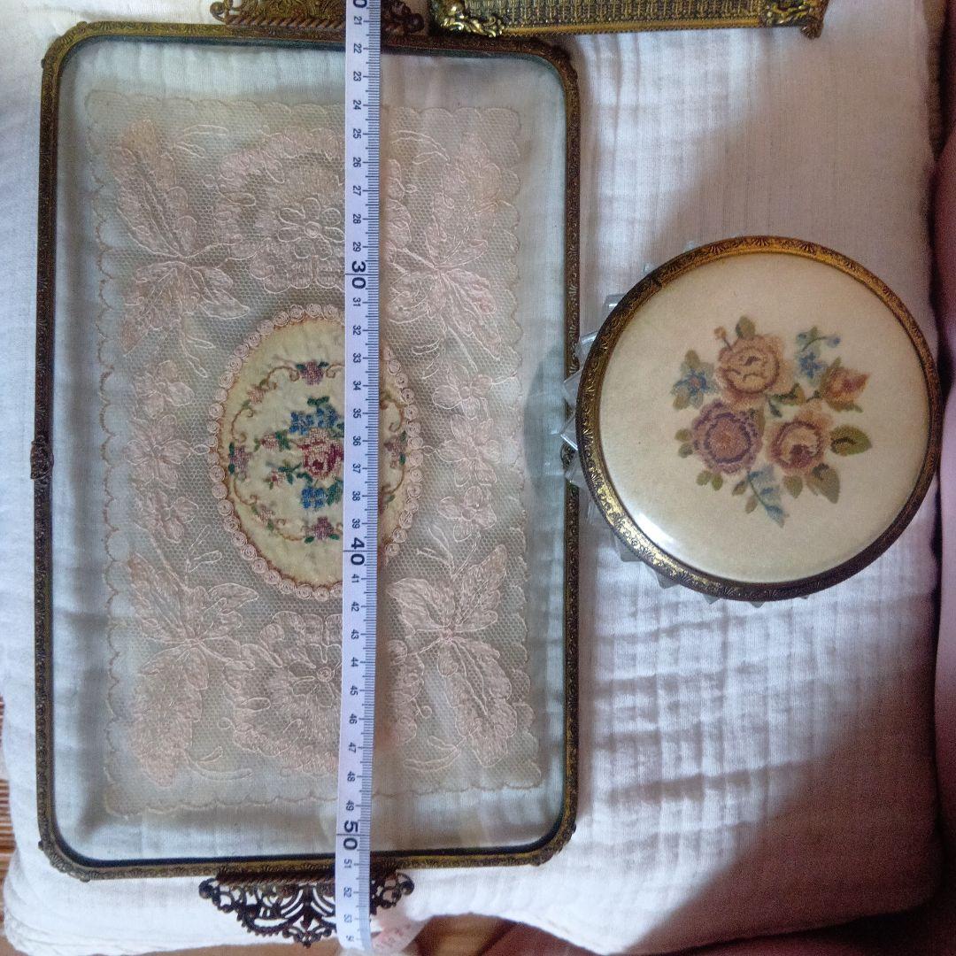 プチポワン ヴィンテージ 小物入れ ガラストレイ