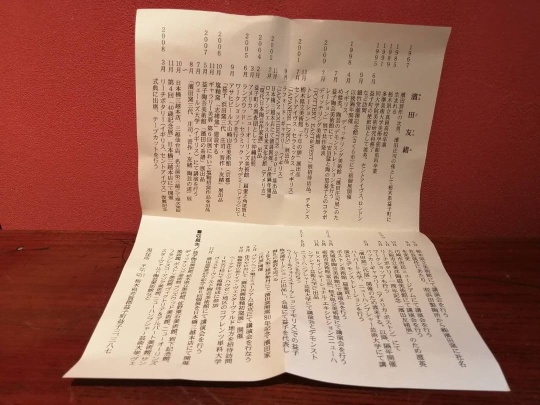 浜田友緒・作 赤絵茶碗（初窯作品） 共箱・略歴栞付き - メルカリ