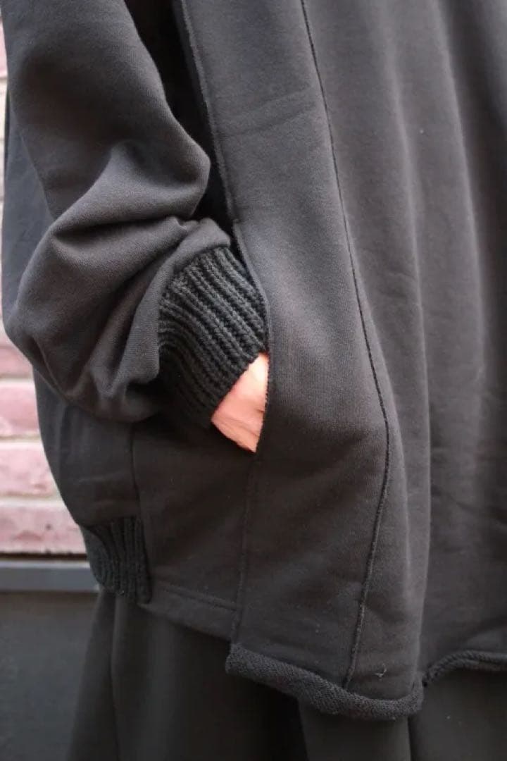 19AW my beautiful landlet ニット切替スウェット黒】