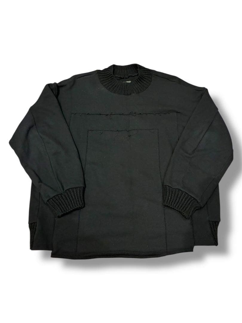 19AW my beautiful landlet ニット切替スウェット黒】