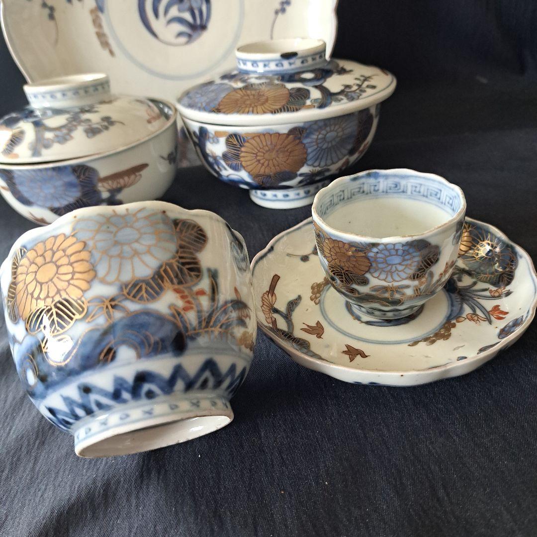 ご成約者様専用」です。 古伊万里色絵金彩皿 7種類1セット 骨董