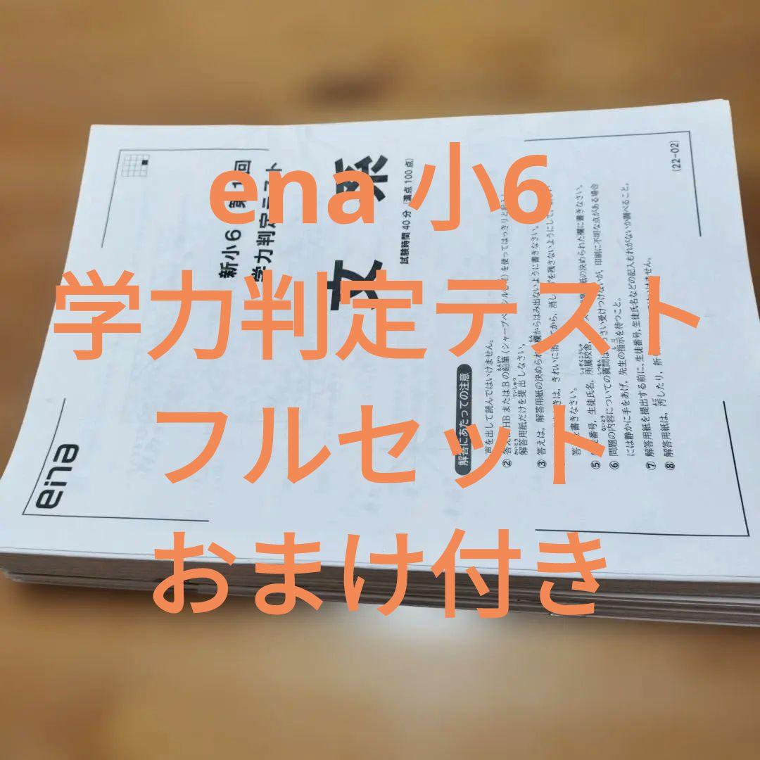 ena 小6 学力判定テスト 文系 理系 作文 フルセット 学判 おまけ付き