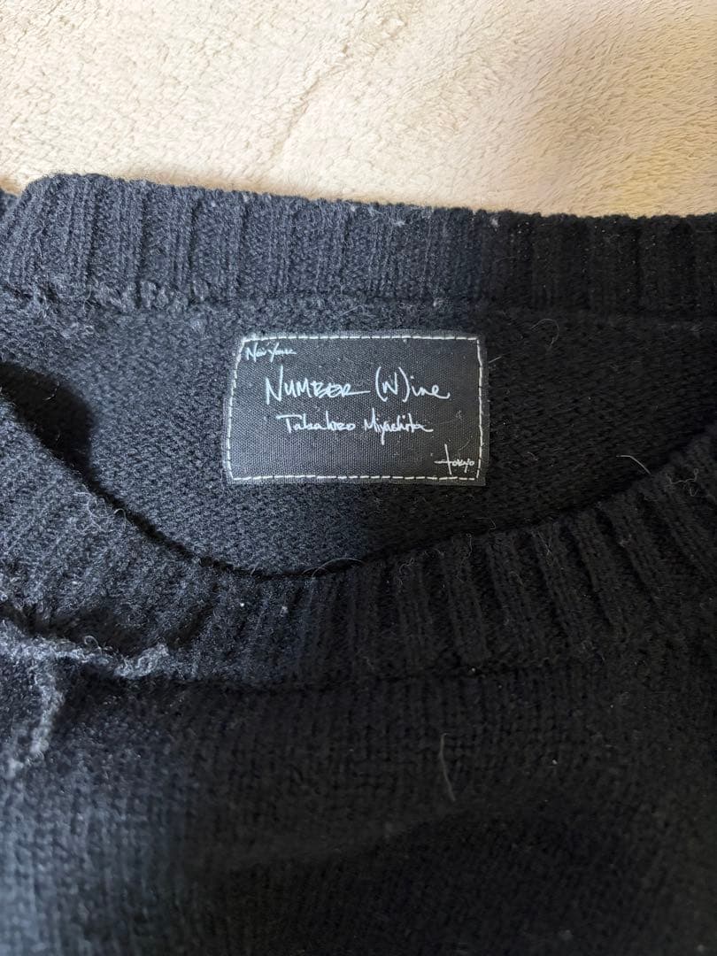 number(n)ine アーガイル柄 グランジドッキングニット - メルカリ