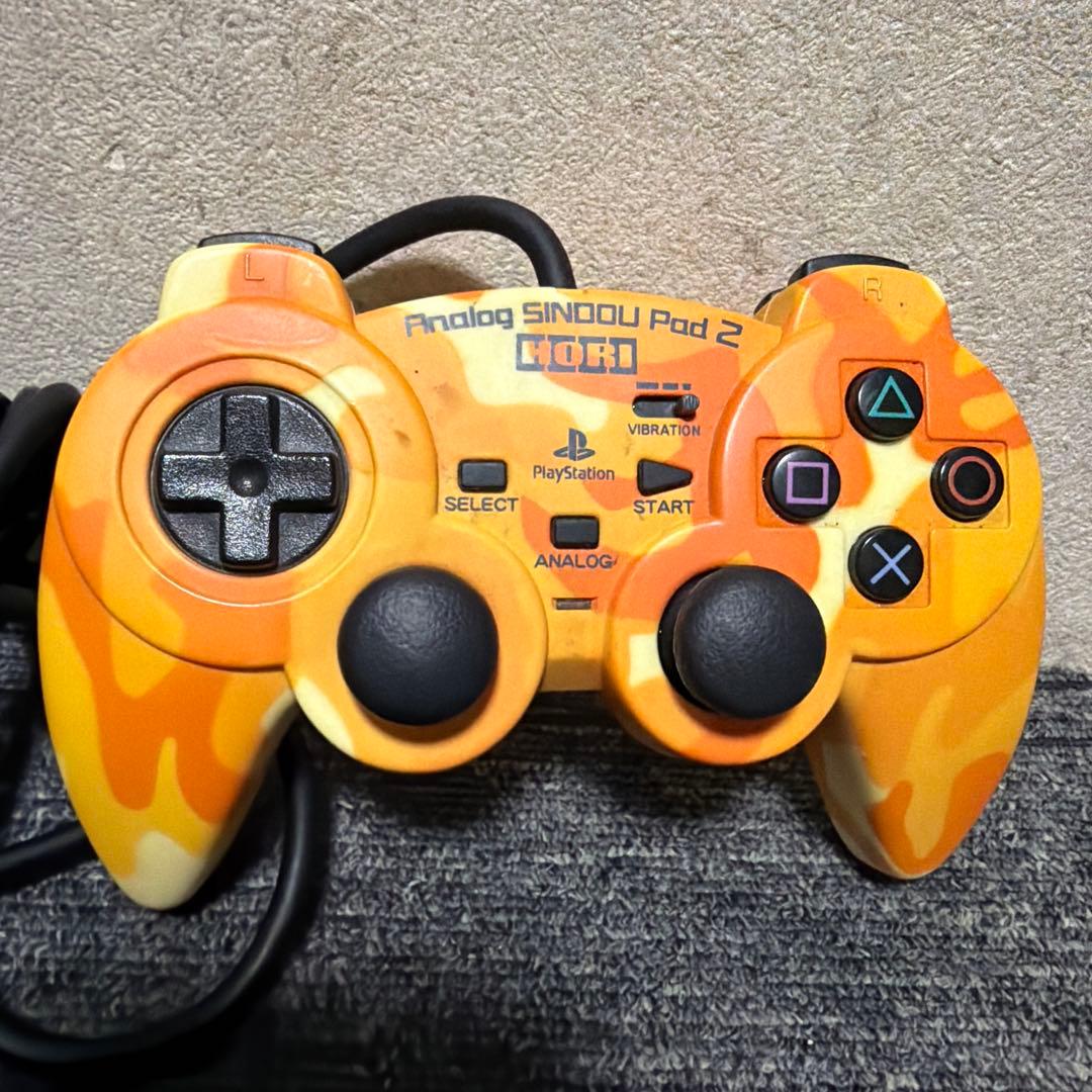 ホリ HORI アナログ振動パッド2 迷彩イエロー PS2 コントローラー