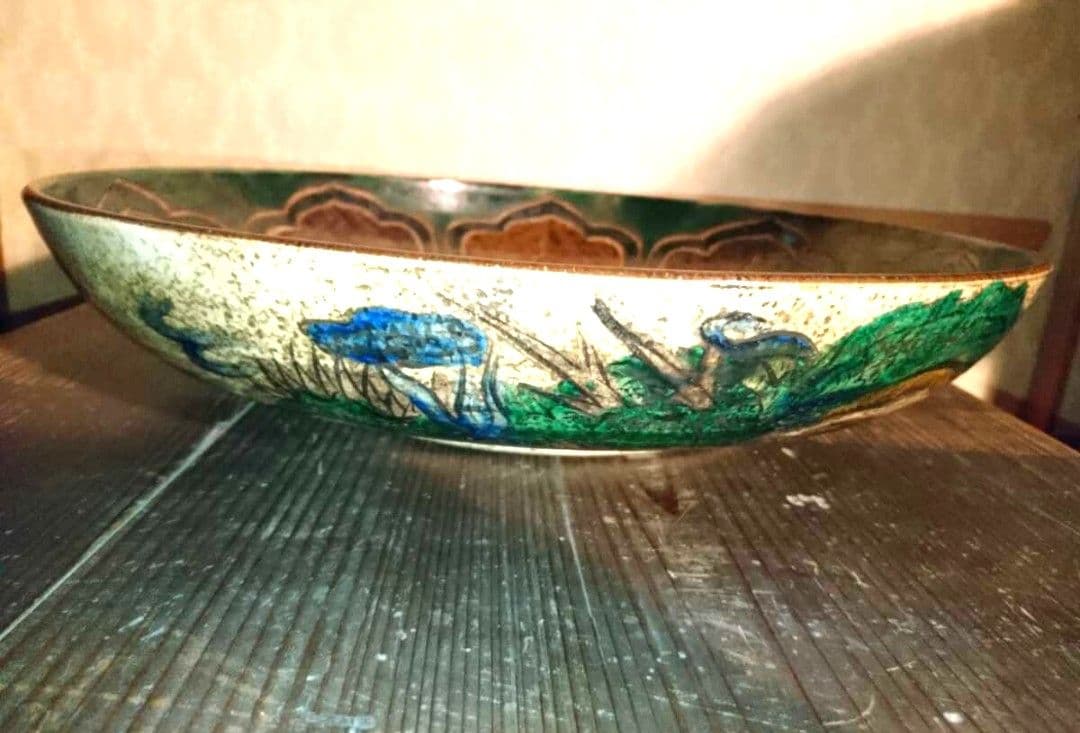 古九谷焼 角福 吉田屋 青手色絵山水大皿～ 希少年代物 - メルカリ