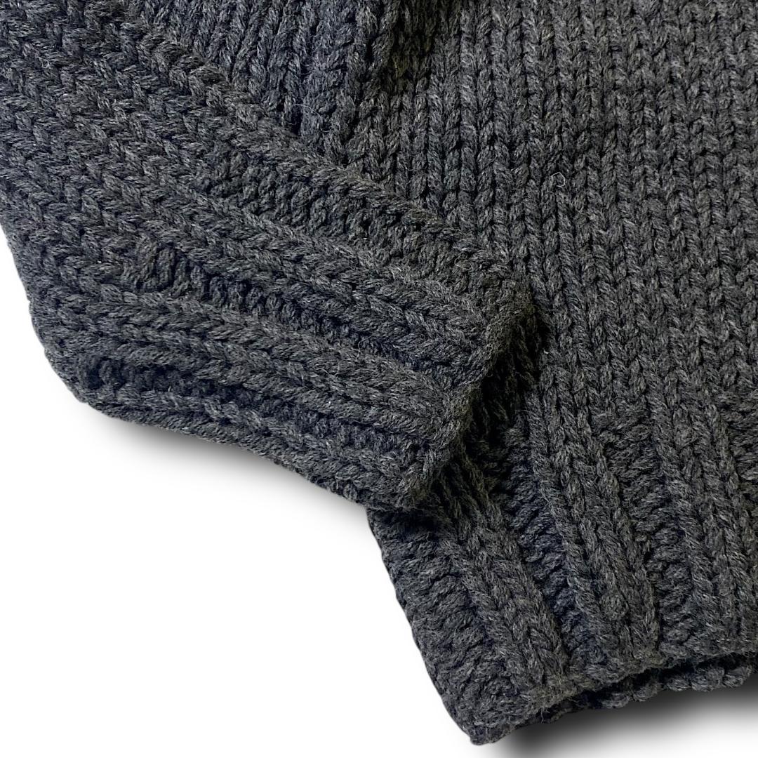 L 定価4.9万 TMT ウール100％ タートルネック ニット セーター 黒