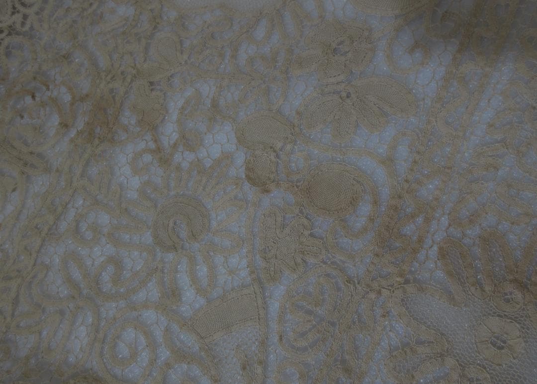 O-41)汕頭 スワトウ テーブルクロス 刺繍 レース - メルカリ