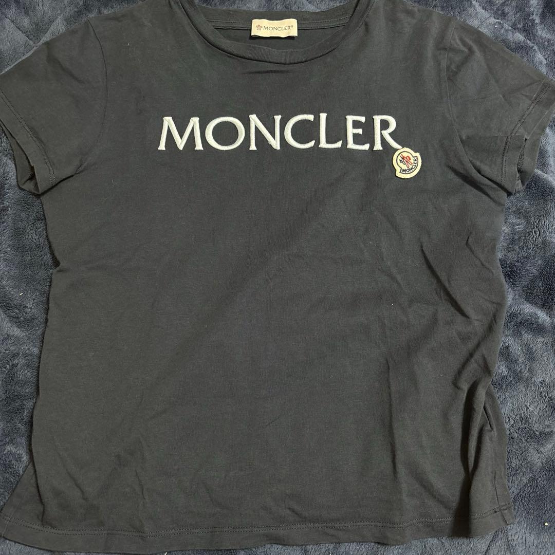 MONCLER ロゴ Tシャツ ネイビー Logo cotton T-shirt in blue - Moncler | Mytheresa