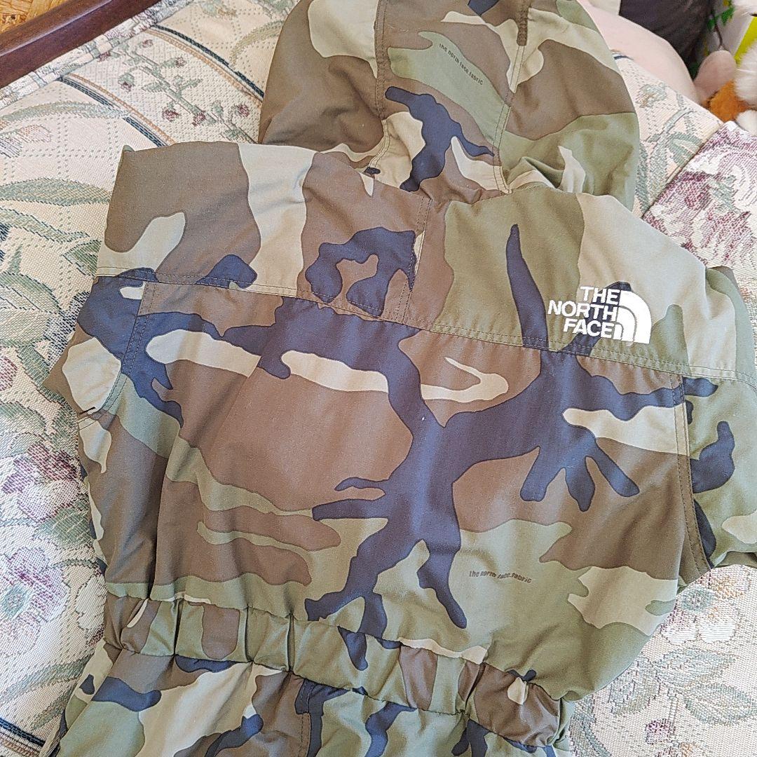 ノースフェイス 90 ジャンプスーツ スノーウェア 迷彩 キッズ