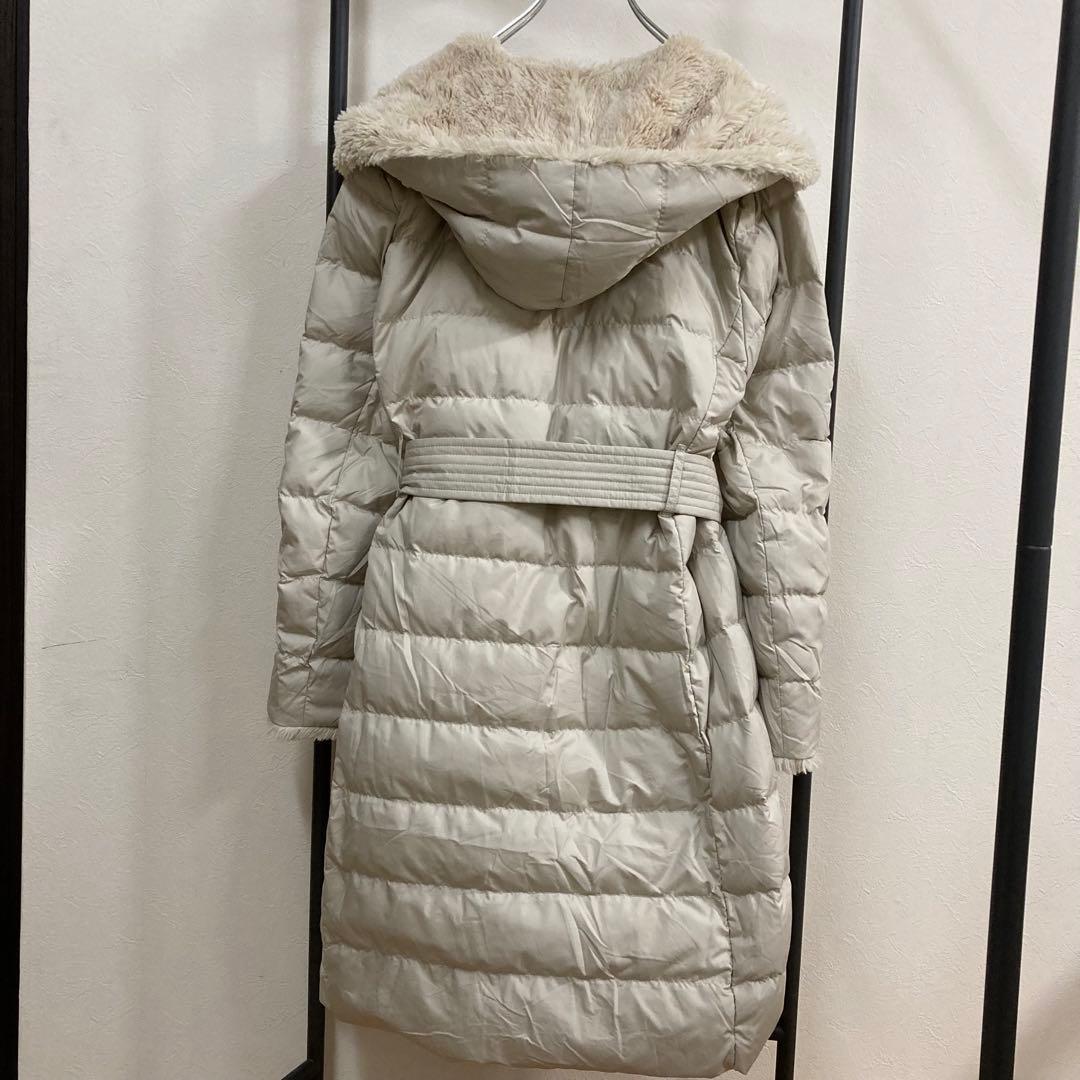 美品】モラビト ファー ロング ダウンコート ベルト 定価16万 40