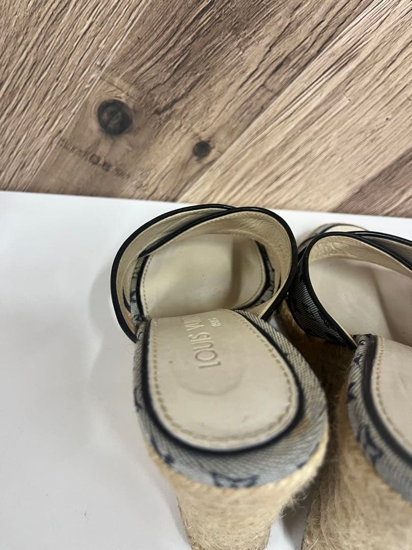 Louis Vuitton ルイヴィトン エスパドリーユ サンダル グレー LOUIS