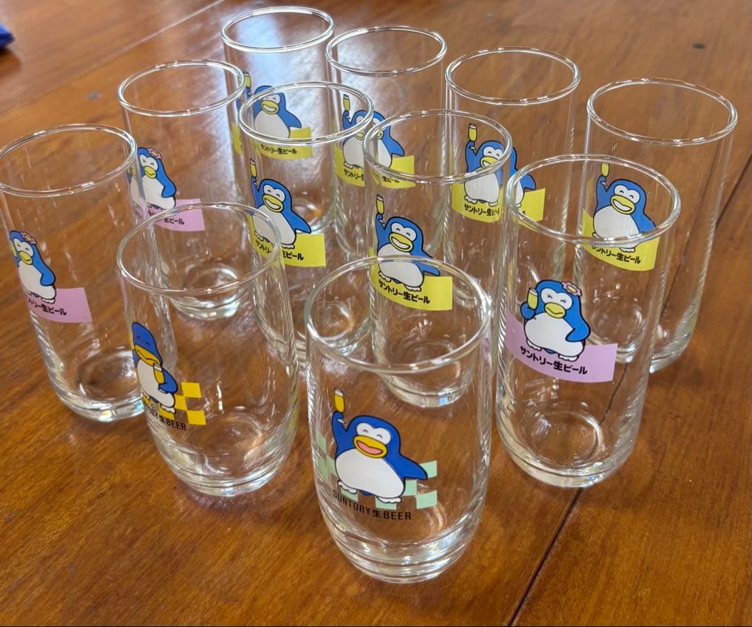 昭和レトロなサントリー生ビール ペンギングラス - メルカリ