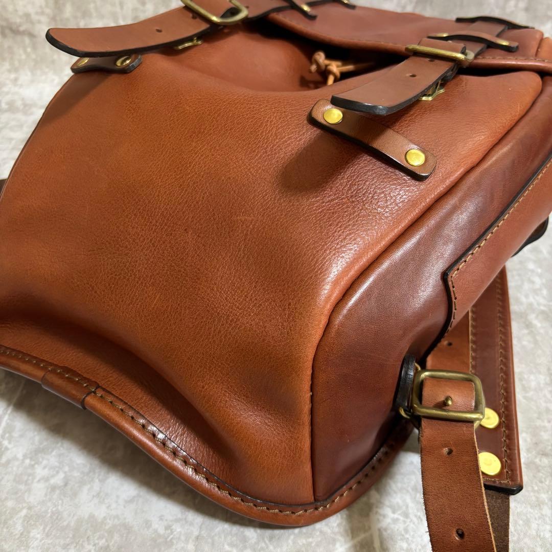 H19 HERZ ヘルツ オールレザー リュック ブラウン ベルト 松本潤 良品