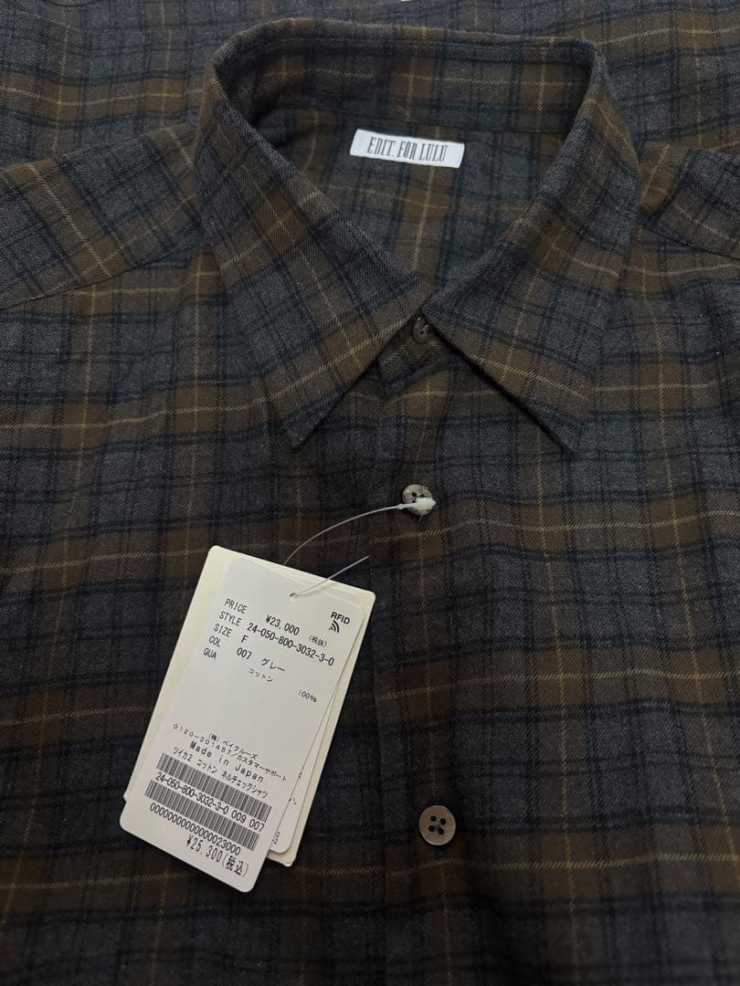 EDIT.FOR LULU コットン ネルチェックシャツ - メルカリ