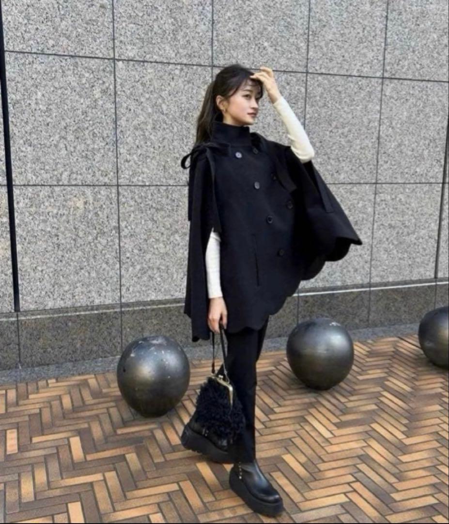 bibiy ポンチョコート ケープコート - メルカリ