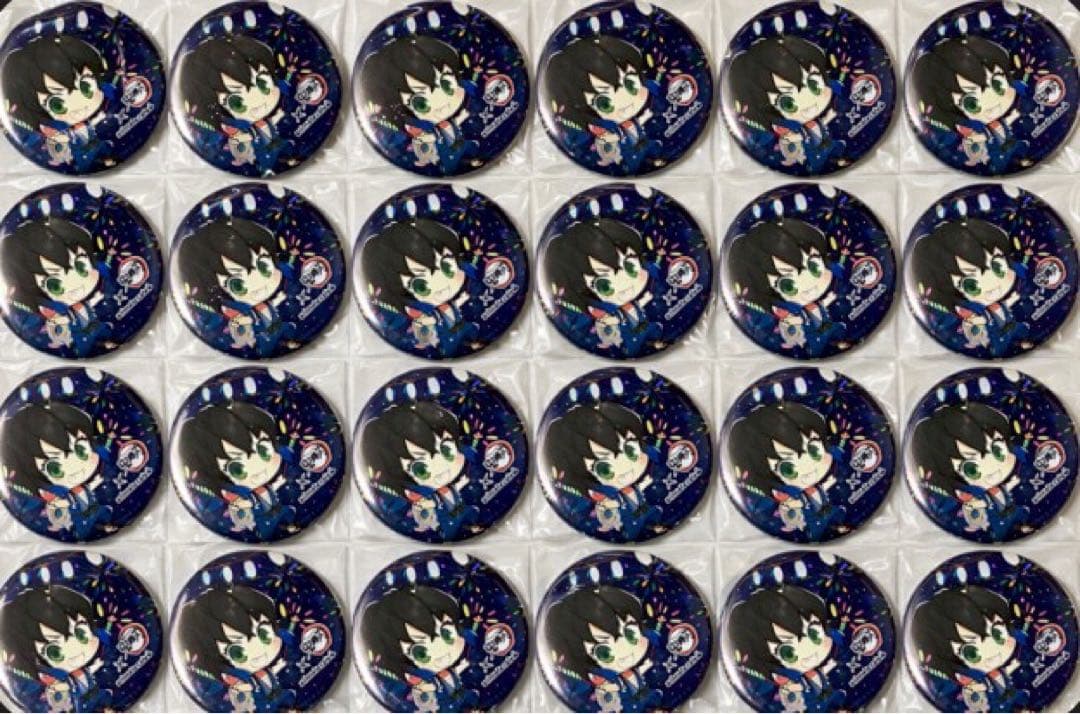 鬼滅の刃 台湾 アニカフェ 缶バッジ 伊之助 24点 鬼滅の刃 コラボカフェ第六弾WEB受注】 「ゆる顔缶バッジ」 嘴平伊之助