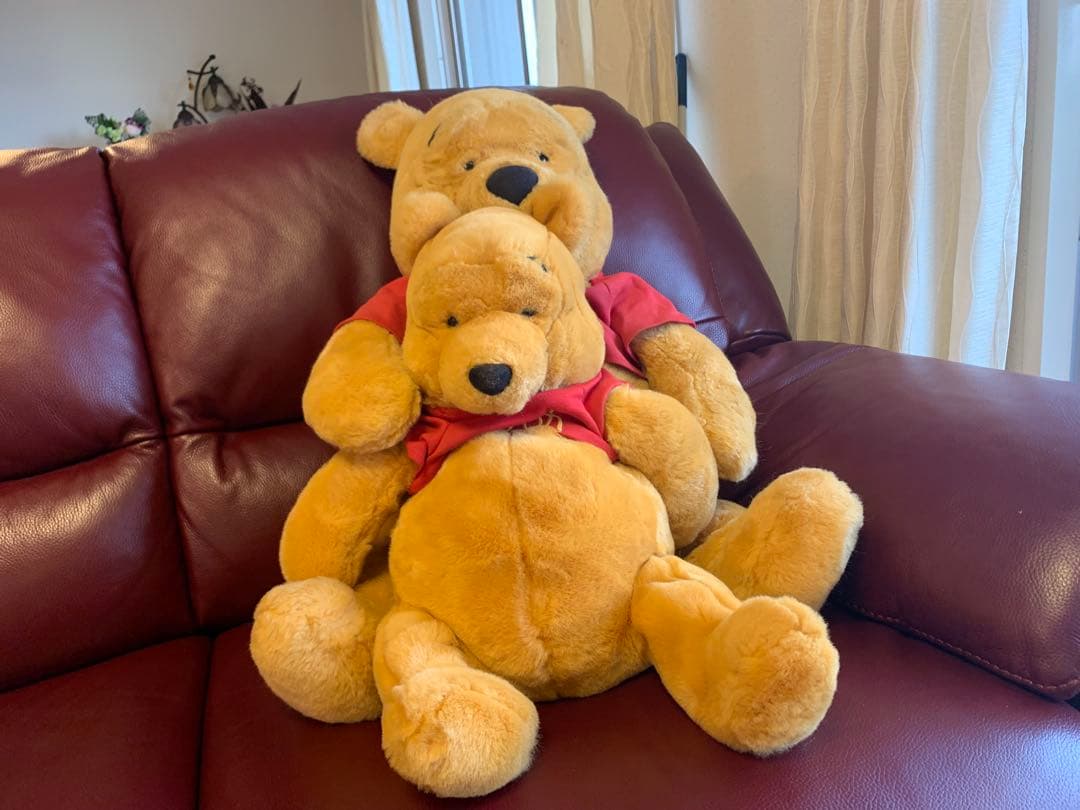 値下げ　プーさん ぬいぐるみ　特大　大　セット Disney（ディズニー） プーさん ぬいぐるみ 特大 ふわふわ H65cm 大