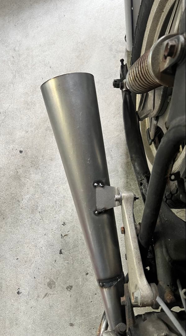 小鉄管/cb250t/cb400t/バブ/メガホンマフラー120φ/新品/ - メルカリ