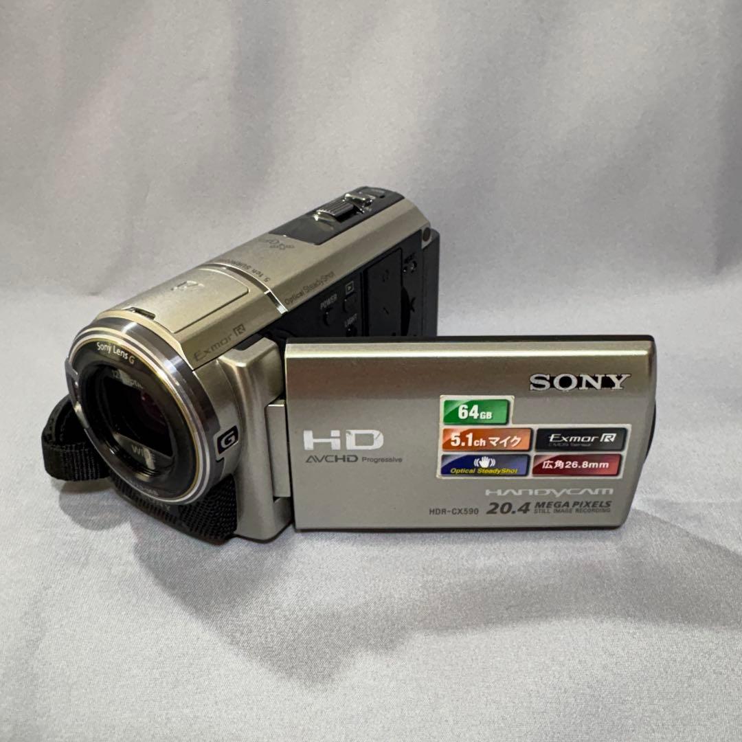 【稼働品】SONY CX590V ビデオカメラ 本体 Amazon | SONY HDビデオカメラ Handycam HDR-CX590V ボルドーブラウン