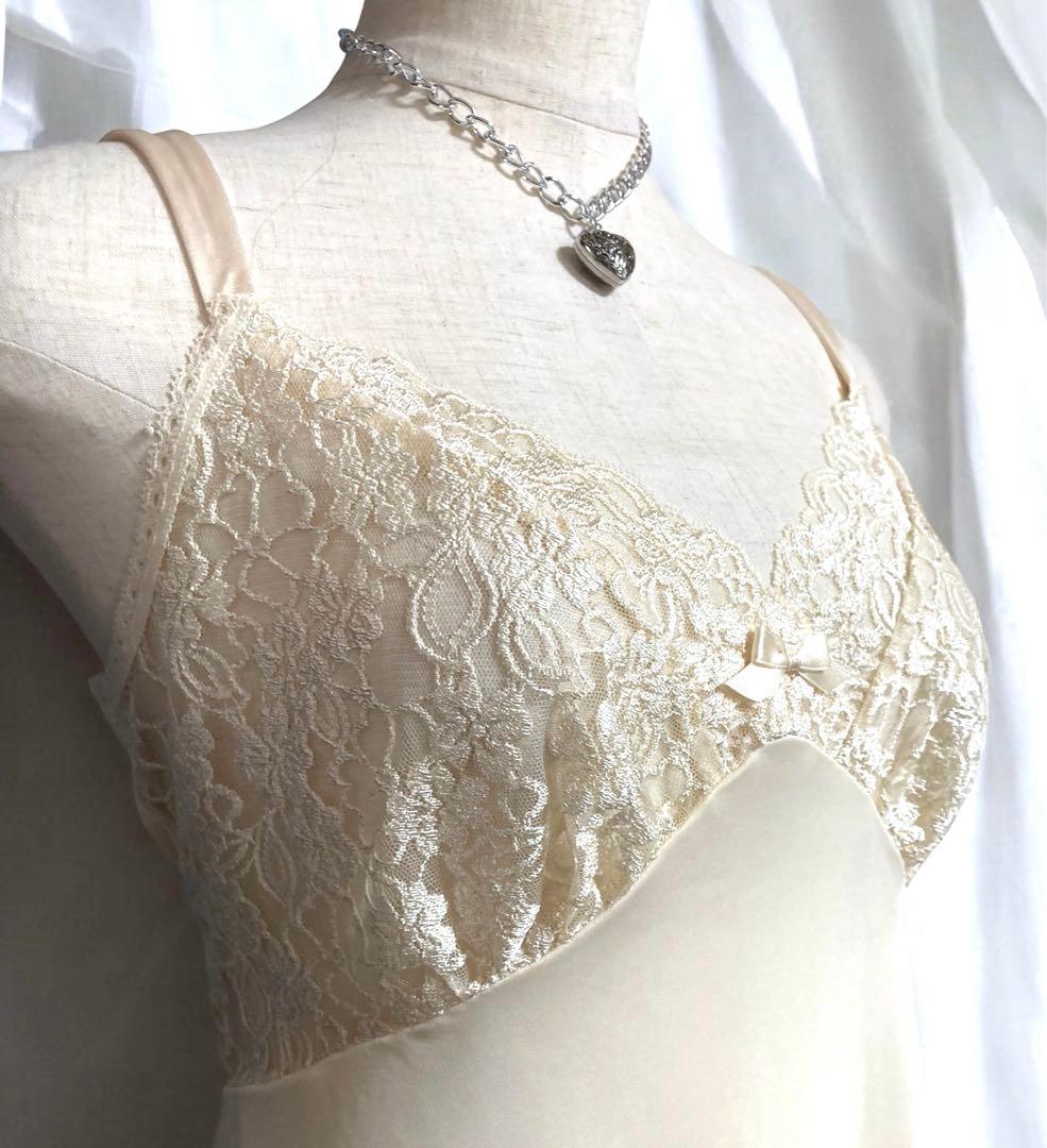 希少80s当時物レースキャミワンピバレエコアy2kランジェリーフェアリー