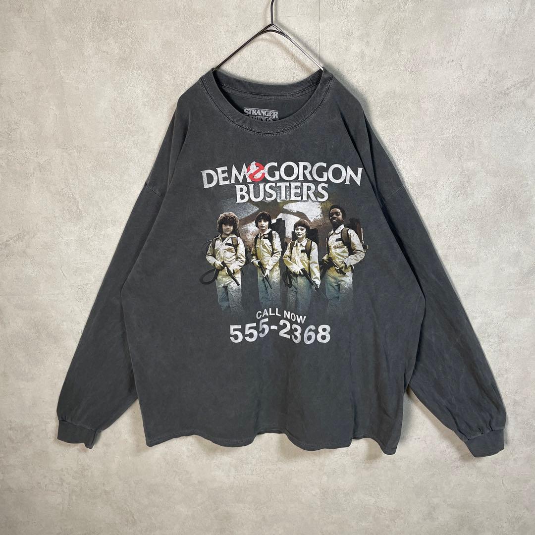 古着 ストレンジャーシングス ゴーストバスターズ 長袖 シャツ ロンt