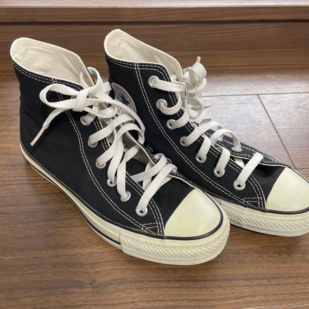 コンバースオールスターハイカット 黒 24.5㌢ - メルカリ
