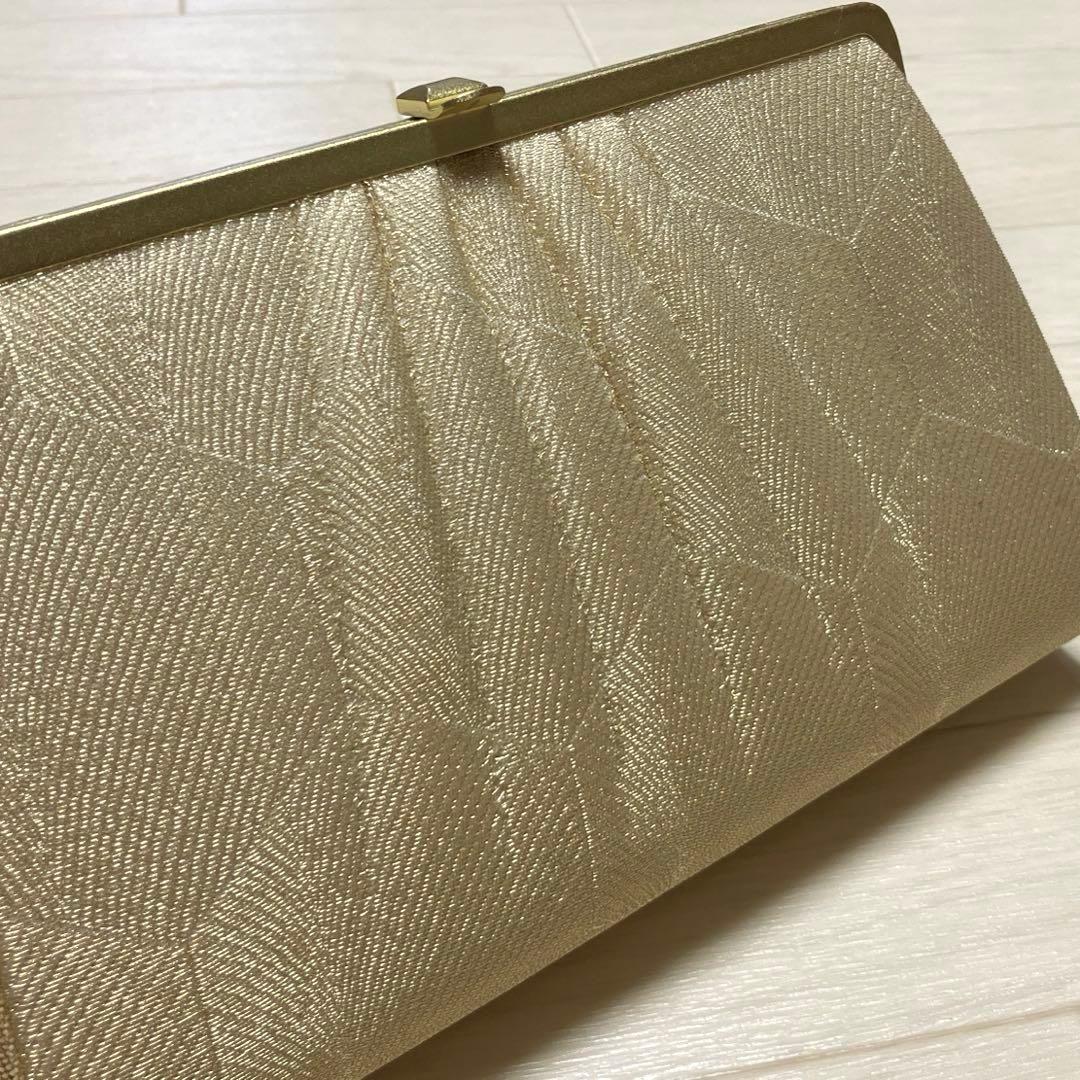 《未使用》佐賀錦　草履バッグセット　ゴールド